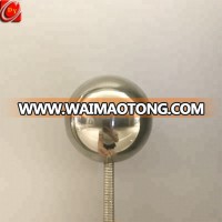 Dia 3 Inch/76mm Mirrored Stainless Steel Ball Decor with Solid Thread Rod